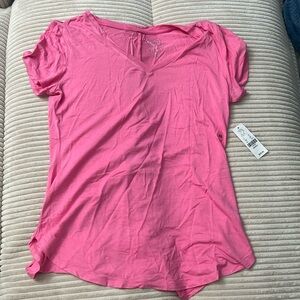 NWT New York and Company Pink V Neck Shirt